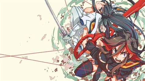 wallpaper anime girls matoi ryuuko kill la kill kiryuin satsuki senketsu fan art simple