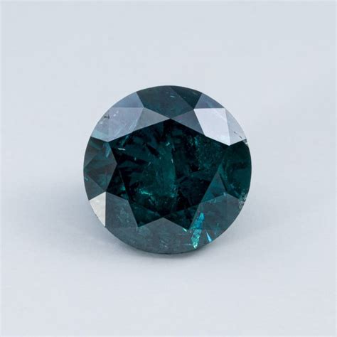 Diamant 071 Ct Briljant Fancy Greenish Blue I2 Catawiki