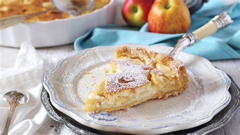 Rezept für einen apfelkuchen mit pudding
