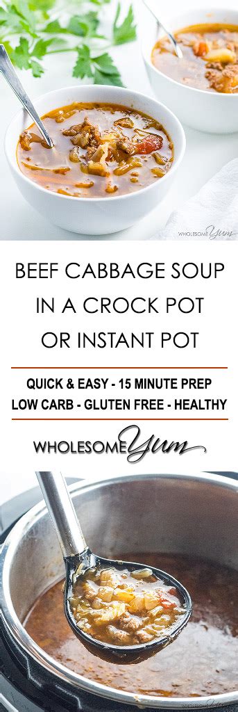 Get the cabbage soup diet recipe for quick weight loss and detox. How To Make Cabbage Soup with Ground Beef - Crock Pot or Instant Pot