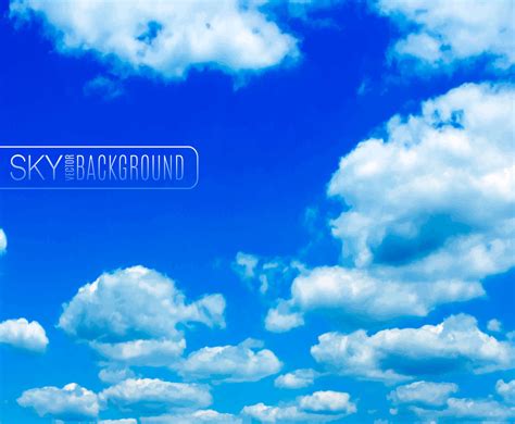 Vector Blue Sky With Clouds Vector Art And Graphics
