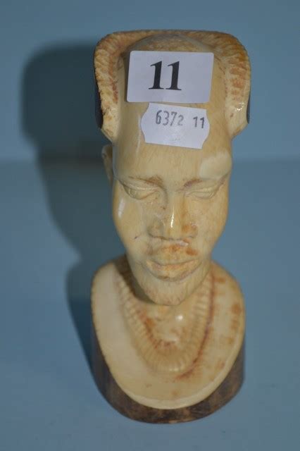 African Carved Ivory Bust Of A Man Fine Antique Furniture