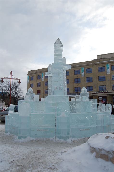 The Forks An Ice Sculpture Winnipeg Canada Adbessette Ice