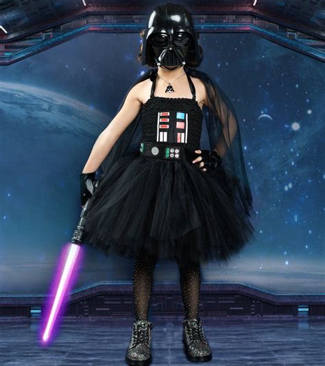 Girls Star Wars Inspired Darth Vader Tutu Halloween Dress Darth Vader