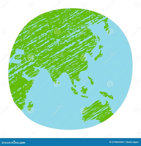 Chalked Vector Grunge Earth World Map Globe Illustration Stock Vector
