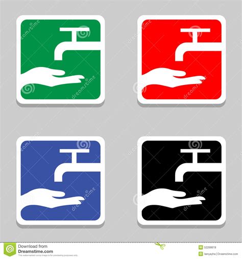 Vector Please Wash Your Hands Sign (please Wash Your Hands Icon, Please Wash Your Hands Symbol ...