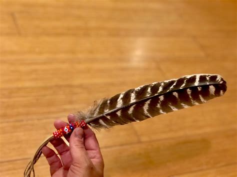 Beaded Smudge Feather Native American Turkey Feather Beadwork