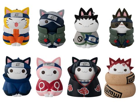 Naruto Nyaruto Cats Of Konoha Village With Premium Can Mascot Box Set