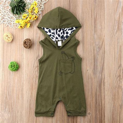 Baby Boygirl Hooded Romper 6m 24m Stylish Baby Clothes Toddler
