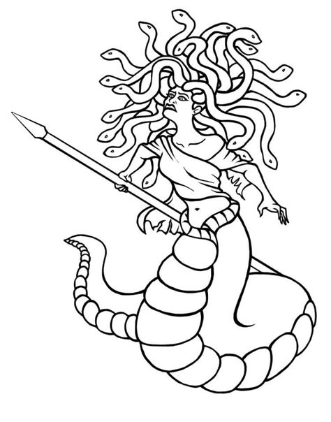 Angry Medusa Coloring Page Free Printable Coloring Pages For Kids