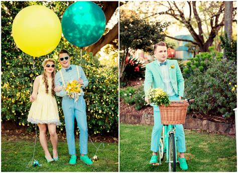 Chic Vintage Summer Wedding Yellow And Turquoise