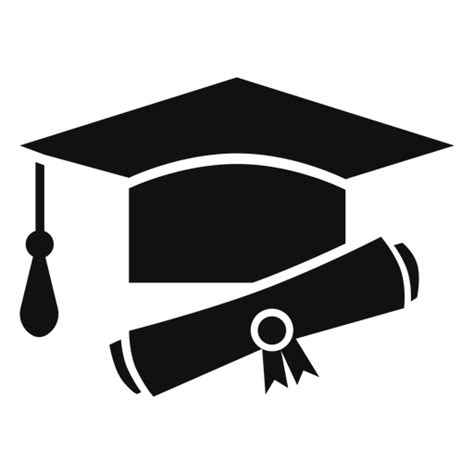 Graduation Hat And Diploma Flat Transparent Png And Svg Vector File