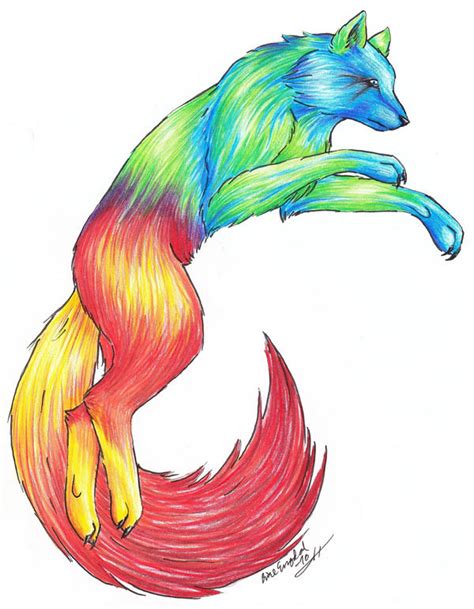 Rainbow Wolf By Larvoncl On Deviantart