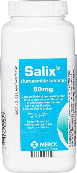 Salix Furosemide Tablets For Dogs And Cats 50 Mg 1 Tablet
