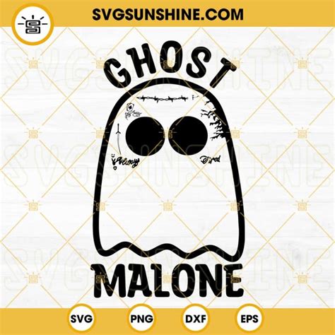 Ghost Malone SVG, Funny Ghost SVG, Halloween Cute Ghost SVG PNG DXF EPS