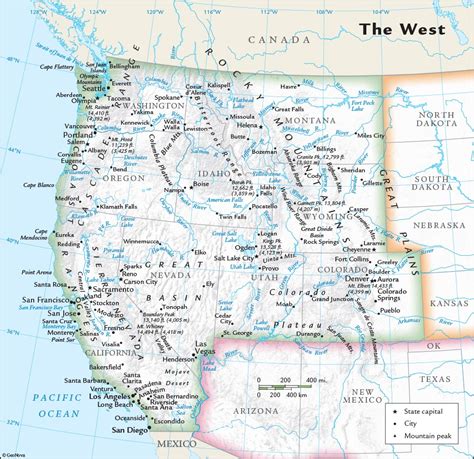 Us West Regional Wall Map By Geonova Mapsales