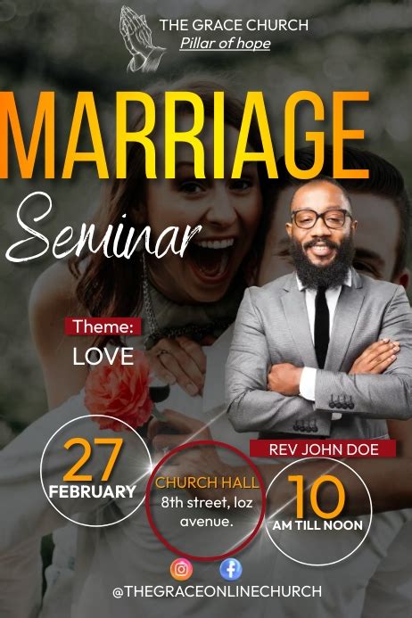 Marriage Seminar Template Postermywall