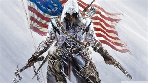 Assassins Creed 3connor Kenway Hd Desktop Wallpaper Widescreen