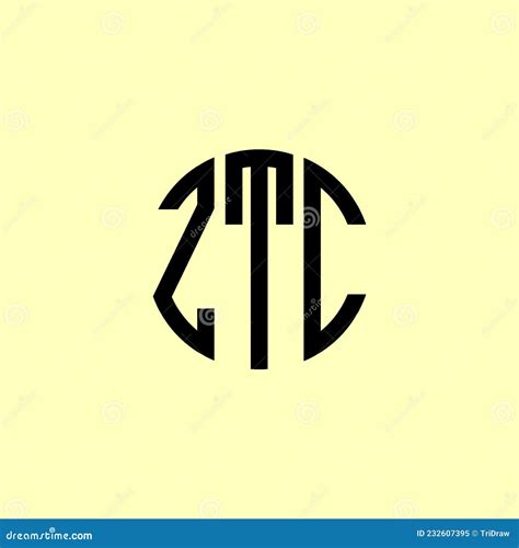 Creative Rounded Initial Letters Ztc Logo Stock Vector Illustration