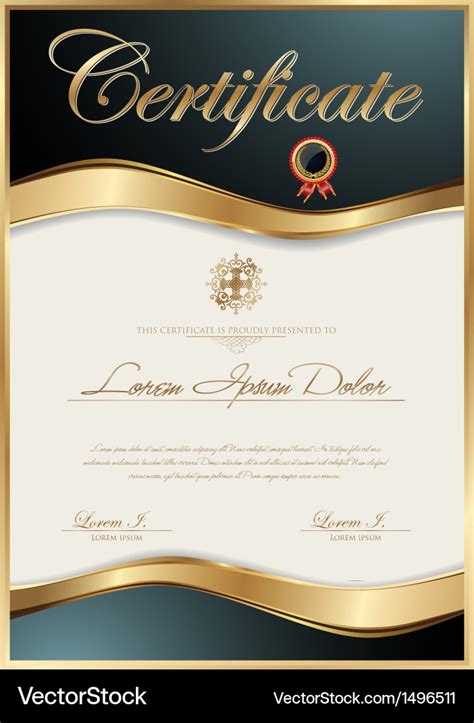 Elegant Certificate Template Background Design Vector 238957 Vector Art