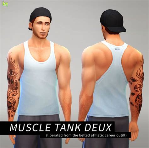 Muscle Tanks For Males By Lumialover Sims Sims Sims 4 Sims 4 Cc