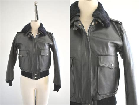 1980s Hein Gericke For Harley Davidson Black Leather Bomber Jacket