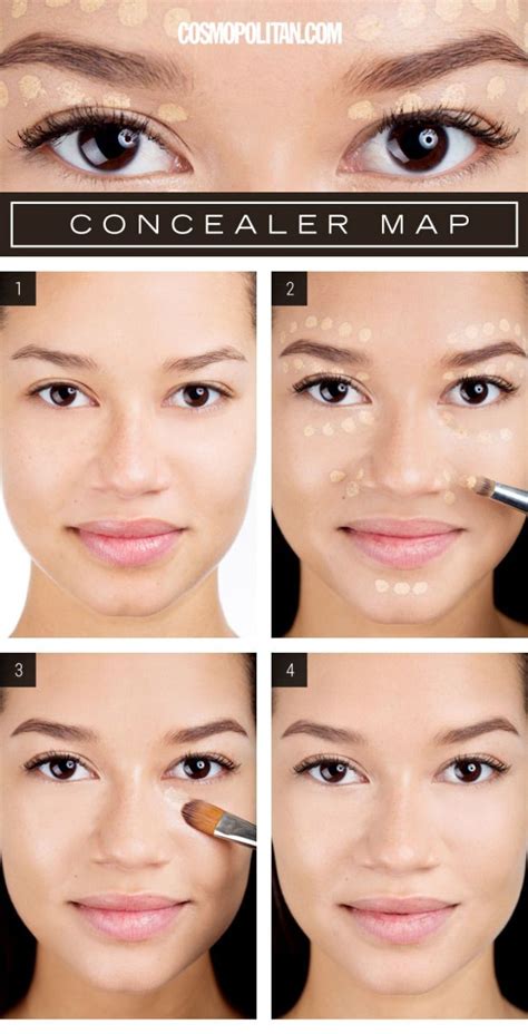 Learn How To Apply Concealer With This Makeup Tutorial Concealer Map