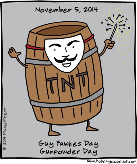November 5 2014 Guy Fawkes Day Gunpowder Day Holiday Doodles