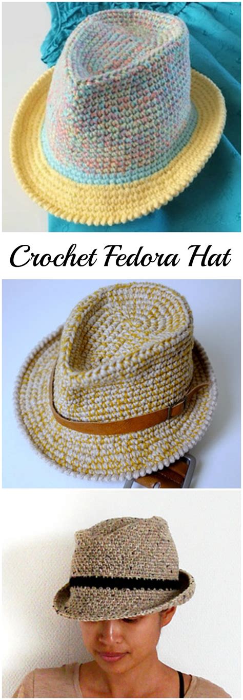 Crochet Fedora Hat Videopattern Pretty Ideas