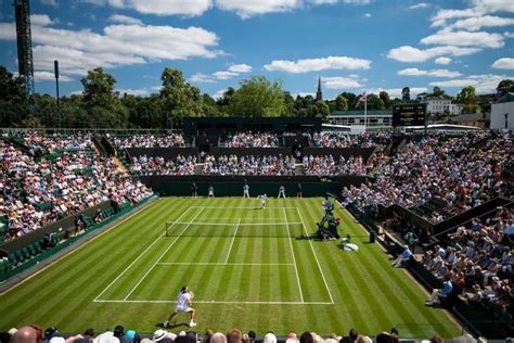Wimbledon is contested in conditions in which players do not typically train or compete. Grass to carpet: Various types of tennis courts