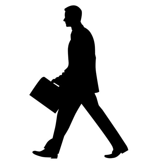 Walking Business Man Silhouette