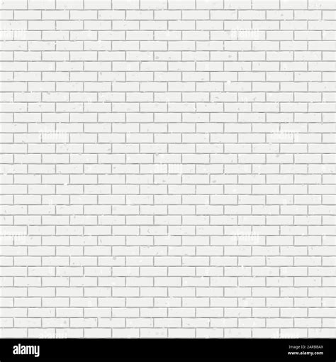 White Brick Wall Texture Seamless Geometric Pattern Of Bricks Stock