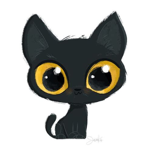 This Is A Kitty Black Cat Art Cute Animal Drawings Cat Illustration
