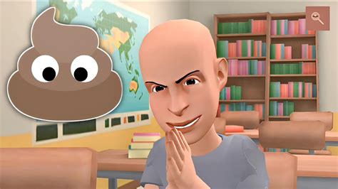 Classic Caillou Poops His Pants In School Grounded Youtube