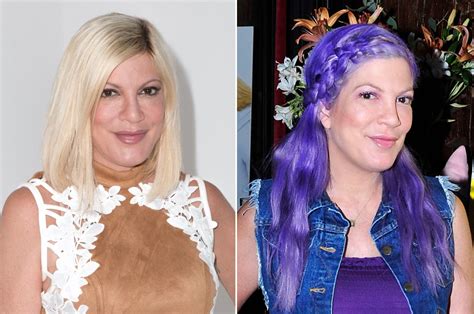 Tori Spelling Now Has Purple Hair Page Six