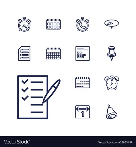 Reminder Icons Royalty Free Vector Image Vectorstock