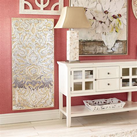 Shop pier mirrors and console mirrors and other antique, vintage and modern mirrors from top sellers and makers around the world. Mirrored Damask Panels - Champagne | Pier 1 Imports (With ...