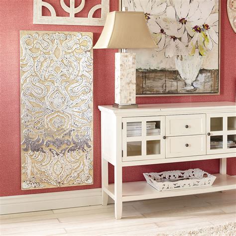 Vanities dreams houseroom bedrooms decor mirror. Mirrored Damask Panels - Champagne | Pier 1 Imports (With images) | Damask wall, Home decor ...