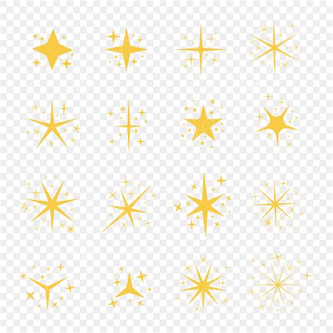 Gambar Ilustrasi Ikon Vektor Bintang Berkilau Berkilau Berkilau