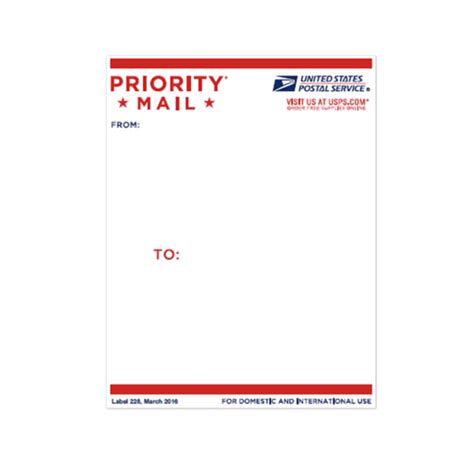 Priority Mail Address Label Template