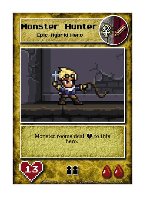 Monster cards are items used to upgrade equipment through sockets. Monster Hunter - Custom Card - Brotherwise Games | Boss Monster Community Created Cards ...