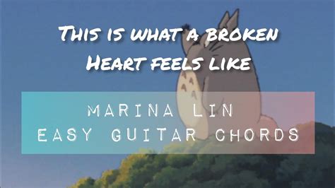 THIS IS WHAT A BROKEN HEART FEELS LIKE MARINA LIN Cover EASY GUITAR CHORDS YouTube