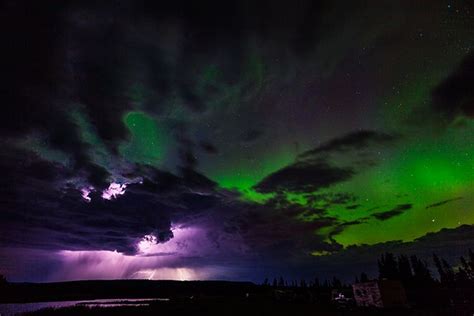 Aurora Borealis And Lightning Photo By Peter Flynn Niznansky