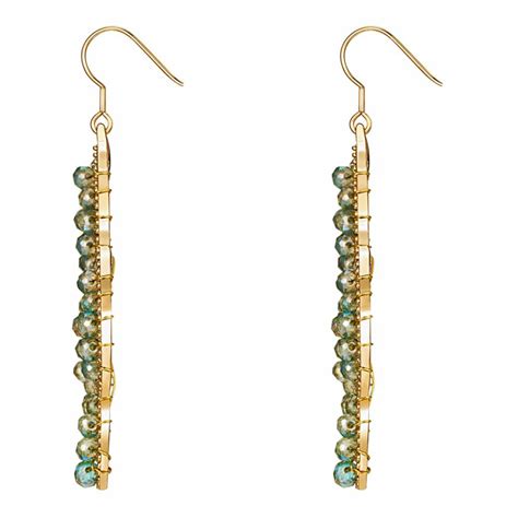 Gold Turquoise Crystal Earrings Brandalley
