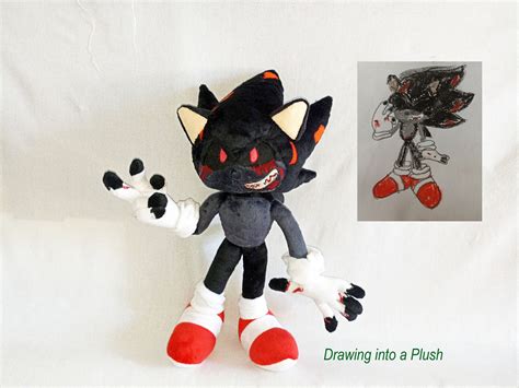 Custom Plush Just Like Dark Sonic Exe Inspired Plush Funmade Etsy Uk