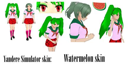 Yandere Simulator Skin Watermelon Skin By Kobatochan09 On Deviantart