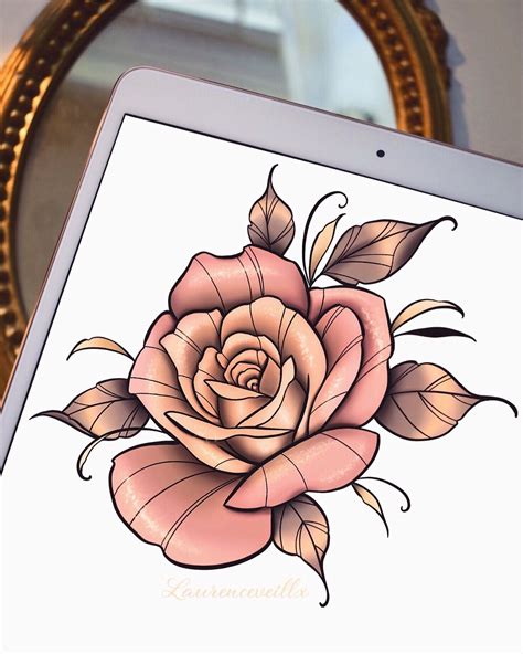 Rose Drawing Tattoo Flower Tattoo Drawings Watercolor Tattoo Flower