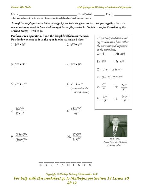 Printables Multiplying And Dividing Exponents Worksheet Tempojs