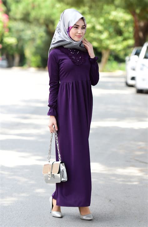 Purple Hijab Dress 60102 04 Sefamerve