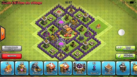 Village défensif HDV 7 Clash of Clans - YouTube